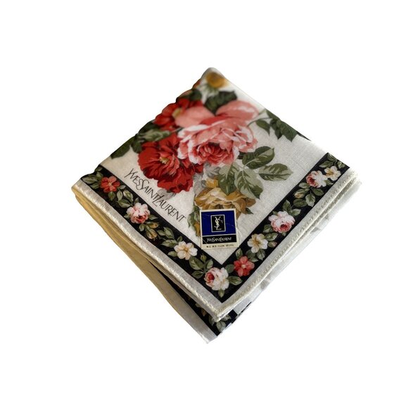 Yves Saint Laurent Floral Cotton Scarf – NWT - Picture 2 of 9